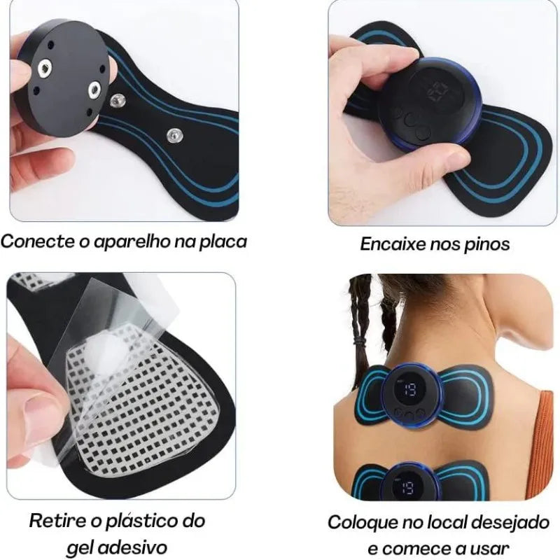 Mini Massageador Elétrico Portátil - Alívio para o corpo